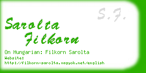 sarolta filkorn business card